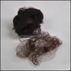 Wig Caps 50Pcs/Lot Hair Styling Invisible Disposible Nylon Net Elastic Edge Mesh Hairnet Soft Lines For Dancing Drop Delivery Produc Dhcef