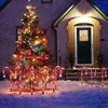 Christmas Decorations Solar Lamp Garden Light Lawn Candy Cane Lights Powered Waterproof Xmas With Stars