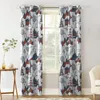 Curtain Hand Painted Illustration Wooden House Snowing Curtains Drapes For Living Room Bedroom Kitchen Office Blinds Window