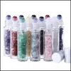 Perfume Bottle Bottle Dyfuzor 10 ml przezroczysty szklany rolka na butelkach z zmiażdżonym naturalnym kryształowym kwarcowym kamiennym wałkiem sia dhgav
