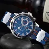 ans watch Montres à mouvement à quartz Montre de luxe Chronomètre Tous les travaux de cadran Bracelet en caoutchouc Boîtier en acier inoxydable Lifestyle étanche wr222K