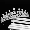 Kryształowe tiary dla kobiet korony ślubne cyrkon Diodem księżniczka nowoczesna akcesoria do włosów