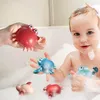 4PCs Bath Toys Cute Wind Up Swimming Crab Game Baby Bathtub Animal Colorful Summer Toy Floating Pool and Beach Item