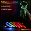 Hundehalsbänder, Leinen, LED, aufladbar, Haustierhalsband, Nachtsicherheit, blinkende Haustiere, Antilost/Autounfall, Glühleine, Hunde, leuchtend, fluoreszierend, DHU84