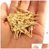 Decorative Objects Figurines 1000Pcs L3M Chrome/Gold Butterfly Buckle/ Tie Clips Crystal Chandelier Beads Connector Metal Bowtie . Dh0Gp