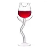 vidros de vinho haste vermelha