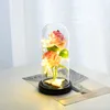 Eternal Flower Gift Eve Valentine's Day Christmas Creative Gift Glass Cover Rose Ornament Manufacturer