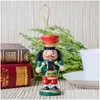 Decorazioni Natalizie 6 Pz Decorazione Schiaccianoci 10 Cm Schiaccianoci In Legno Soldato Creativo Regalo Di Natale Ciondolo Burattino Per Bambino Wvt113 Dhmr0