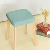 Housses de chaise couverture de tabouret carré maison Polyester élastique salon Protection bois Protection contre la poussière