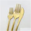 Servis upps￤ttningar 24st Rainbow Flatware 304 Rostfritt st￥l Tabeller Set matt bestick dessertgaffel sked sierware k￶k droppe deli dhfe6