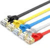 CAT 7 Cable Ethernet 49.21 pies Alambuladores STP con enchufe stp chapado en oro de alta velocidad CAT7 RJ45 Cable de red 15 metros blancos Black Blue Rojo