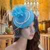 Berets Fascinators Hat Women Flower Mesh Ribbons Feathers Fedoras Girls Cocktail Tea Party Headband