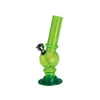 Pipes À Fumer 150Mm Mini Portable Eau Transparente Ventre Rond Narguilé Avec Base Mticolor Nettoyage Facile Acrylique Tabac Shisha Bong Dheb7