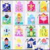 Serviette Enfants Capuche Bain De Plage Dessin Animé Imprimé Super Absorbant Enfants 16 Ans Piscine Nager Erups Poncho Cape Drop Delivery Home Garden Dhgd5