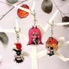 Keychains Manga Chainsaw Man Anime Keychain Pochita Power Angel Key Chain Bag Pendant Double Sided Acrylic Ring Fans Gifts