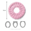 Comfortable Thick Knitted Velvet Bathroom Toilet Seat Cover Washable Closestool Standard Pumpkin Pattern Soft Cushion