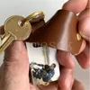 DIY sublimeringsöverföring Foto klistermärke Keychain gåvor för kvinnor läder aluminiumlegering bilnyckel hänge gåva de935