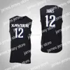 Maglie da basket Xavier Musketeers College 22 Kaiser Gates Maglia da basket 2 Kyle Castlin 11 Keonte Kennedy 12 Dontarius James Nome numero personalizzato cucito