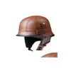 Motorradhelme LDMET Half Face Helm Casco Moto Vintage Pilot Sommerlicht Retro Deutsch Cascos Para Moto1 Drop Lieferung Mobiles Dhtdx