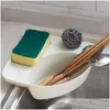 Redskapsställen Sug Cup Sink Corner Drain Basket Shelf Mtifunction Sinks Rack Sponge Holder Home Organizer Cocina Kitchen Accessor Dhrlb