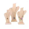 Jewelry Pouches 2022 Fashion Wood Necklace Display Props Pendant Sweater Chain Holder Model Neck Box