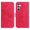 Solrossläderplånbok Fall för Samsung A04E A54 5G A34 5G Oppo Realme 10 4G Plus Huawei Honor 80 Pro Se Flower Floral Lady Credit ID Card Slot Holder Flip Cover Pouch Pouch Pouch