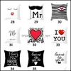 Pillow Case Valentine Day Pillowcase Love You Mr Mrs Letters Printed Er Home Office Sofa Throw Lovers Drop Delivery Garden Textiles Dhq7F