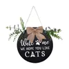 Decorações de Natal Decoração de países americanos Wooden Welcome House House Girassol Bowknot Garland Porta Ornament Navidad 2022