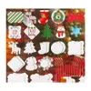 Kerstdecoraties Sublimatie houten lege hangers ornament verdubbeld mdf hanger bk tree herdenkingsschijven benodigdheden voor di dhkp5