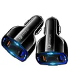 Carregador de carro USBC dual porta USB Charging Fast Tipo C Adaptador de energia compacta PD para iPhone Samsung Huawei com pacote