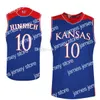 Maillots de basket-ball du Kansas Maillots de basket-ball Jayhawks College # 10 Kirk Hinrich # 11 Jacque Vaughn # 13 K.J. Lawson Basketball Maillots Hommes Sti