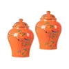 Storage Bottles Ceramic Ginger Jars Porcelain Jar Tea Tin Decorative Temple Food Flower Pot Vase For Home Bedroom Office Decor