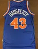 NCAA baksketball jersey heren Cleverland #43 Brad Daugherty jerseys throwback basketbaltrui blauw gestikt op maat gemaakte maat S-5XL