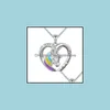 Pendant Necklaces New Golden Sier Horse Necklace Alloy Chain Chocker With Card Wholesale Jewelry Gift For Women Life Is Drop Deliver Ot7La