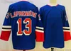 Movie College Ice Hockey Wears Jerseys Stitched 10ArtemiPanarin 13AlexisLafreniere 20ChrisKreider 8JacobTrouba 11MarkMessier men Youth women Blank Jersey