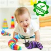 Descompress￣o Fidgget Slug 3d Articado Rainbow Wiggle Caterpillar Sensory Worm Relief para crian￧a beb￪ garotos meninos meninas Deliv Dhcwe