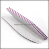 Nail Files 1Pcs 100/180 Sanding Buffer Blocks Crescent Moon Type Tips Manicure Uv Gel Varnish Accessoires White Filenail Filesnail D Dhe7J