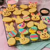 Stampi da cottura da 1/2 pezzi in acciaio inossidabile per cookie pasquale stampo stampo stampo da gocce per bambini per bambini