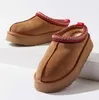 2022 Yeni Moda Kadın Terlik Kürk Slaytlar Klasik Ultra Mini Platform Önyükleme Tasman Slip-On Ayak bileği Süet Yün Karışımı Konfor Kış Tasarımcı Döşit 35-40