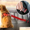 Dog Collars Leashes Pet Cat Car Seat Belt Accessories Adjustable Lead Leash Small Medium Travel Clip Pets Supplies Inventory Whole Dhym1