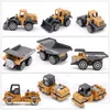 Diecast Model Cars 6Pcs Lega Edilizia Ingegneria Veicolo Giocattoli Escavatore Trasporto Pesante Camion Mixer Set Drop Delivery Regali Dh8Uw