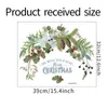 Party Decoration Merry Christmas Wall Stickers Pine Cones Branches Berries Green Plants Window Clings Glass Door Mural Posters Xmas Year