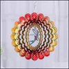 Novelty Items Mandala Wind Spinner Stainless Steel Metal Spinners 3D Hanging Garden Decoration Indoor Outdoor Ornaments By Sea Drop Otncj