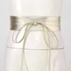 Ceintures femmes en cuir PU large Cinch ceinture polyvalent auto-cravate nœud papillon ceinture ceinture Costume accessoires pour robe