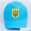 Cappelli da festa Ucraina Berretto da baseball Nome su misura Numero Logo della squadra Cappello Ukr Paese Viaggio Nazione ucraina Ukrayina Bandiera Copricapo Wh0 Dhf1G