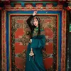 Etnische kleding Tibetaanse gewaad vrouwen borduurwerkprinses podiumshow jurk traditionele guozhuang dance gewaden jurk nationale stijl kostuums