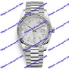 High-quality men's watch 2813 automatic mechanical watch 228239 40mm Silver grey diamond dial stainless steel wristwatch Calendar display 228238 watches