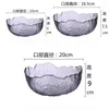 Bowls Hammered Salad Bowl Household Tableware Clear Glass Fruit Plate Instant Noodle Rice