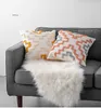 Pillow Orange Grey Soft Velvet Embroidery Cover Yellow Poka Dot Home Decoration Sofa Pillowcase PillowSham 45x45cm