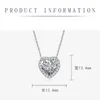 New 10mm Colorful Shiny Zircon Pendant Necklace Women's Wedding Simple Aesthetic Heart Choker Necklace Women Jewelry